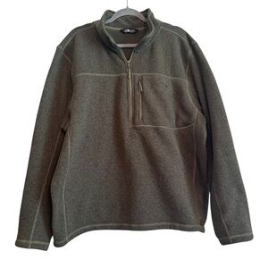The North Face Green Men's 1/4 Zip Fleece Pullover Sweatshirt